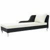 VidaXL Chaise longue avec coussin Résine tressée Noir -Bains de soleil Soldes image 1 44749