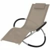 VidaXL Chaise longue géométrique d'extérieur Acier Taupe 1 VidaXL Chaise longue géométrique d'extérieur Acier Taupe -Bains de soleil Soldes image 1 47775
