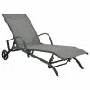 VidaXL Chaise longue Acier et textilène 1 VidaXL Chaise longue Acier et textilène -Bains de soleil Soldes image 1 47845