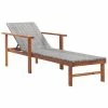 VidaXL Chaise longue Résine tressée et bois d'acacia massif Gris 2 VidaXL Chaise longue Résine tressée et bois d'acacia massif Gris -Bains de soleil Soldes image 1 48704