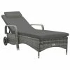 VidaXL Chaise longue avec roues Résine tressée Anthracite 1 VidaXL Chaise longue avec roues Résine tressée Anthracite -Bains de soleil Soldes image 1 49497