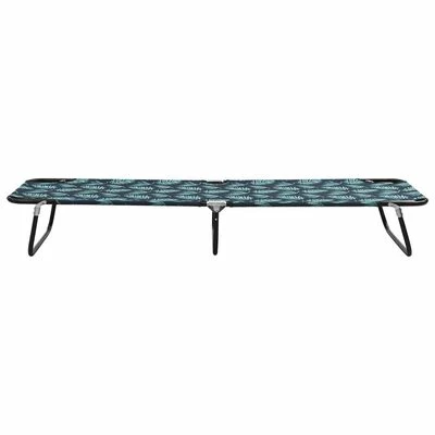 VidaXL Chaise longue pliable Acier Motif de feuilles 4 VidaXL Chaise longue pliable Acier Motif de feuilles – Image 2