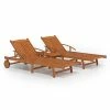 VidaXL Ensemble de chaises longues 2 pcs et table Bois d'acacia massif 1 VidaXL Ensemble de chaises longues 2 pcs et table Bois d'acacia massif -Bains de soleil Soldes image 2 3104966