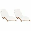 VidaXL Chaises longues 2 pcs avec coussins Bois massif de teck 1 VidaXL Chaises longues 2 pcs avec coussins Bois massif de teck -Bains de soleil Soldes image 2 3143633