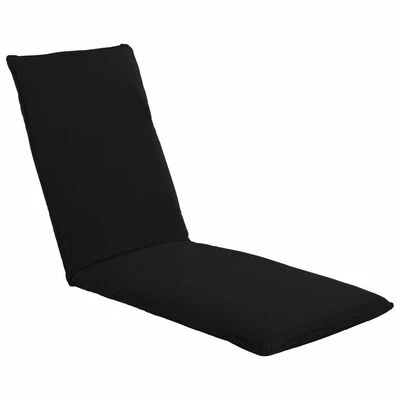 VidaXL Chaise longue pliable Tissu Oxford Noir 4 VidaXL Chaise longue pliable Tissu Oxford Noir – Image 2