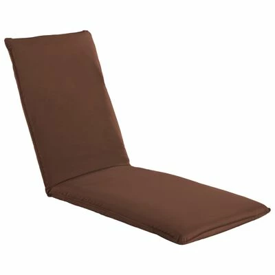 VidaXL Chaise longue pliable Tissu Oxford Marron 4 VidaXL Chaise longue pliable Tissu Oxford Marron – Image 2