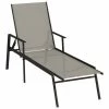 VidaXL Chaise longue Acier et tissu textilène Gris 1 VidaXL Chaise longue Acier et tissu textilène Gris -Bains de soleil Soldes image 2 317596