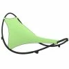 VidaXL Chaise longue à bascule avec roues Acier et textilène Vert