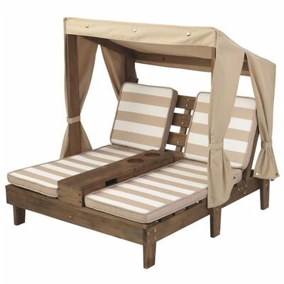 KidKraft Chaise longue double pour enfants Beige Bois 00534 4 KidKraft Chaise longue double pour enfants Beige Bois 00534 – Image 2