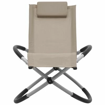 VidaXL Chaise longue pour enfants Acier Taupe 4 VidaXL Chaise longue pour enfants Acier Taupe – Image 2