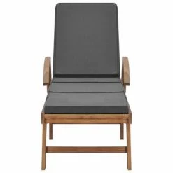 VidaXL Chaises longues et coussins 2pcs Bois de teck solide Gris foncé 10 VidaXL Chaises longues et coussins 2pcs Bois de teck solide Gris foncé -Bains de soleil Soldes image 3 3054634