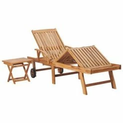 VidaXL Chaise longue avec table et coussin Bois de teck solide 10 VidaXL Chaise longue avec table et coussin Bois de teck solide -Bains de soleil Soldes image 3 3063022