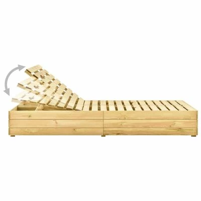 VidaXL Chaise longue double et coussins bleu Pin imprégné 5 VidaXL Chaise longue double et coussins bleu Pin imprégné – Image 3