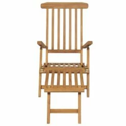 VidaXL Chaises de terrasse avec repose-pied 2 pcs Bois de teck solide -Bains de soleil Soldes image 3 3073291