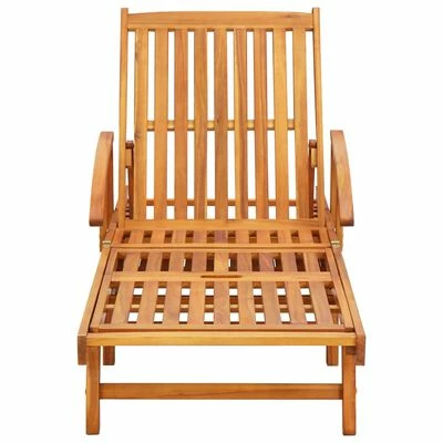VidaXL Chaises longues 2 pcs avec coussins Bois d'acacia solide 5 VidaXL Chaises longues 2 pcs avec coussins Bois d'acacia solide – Image 3
