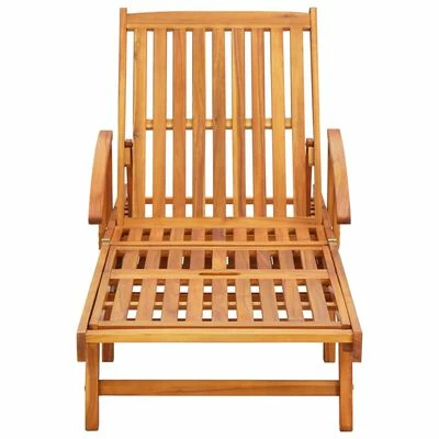 VidaXL Chaises longues 2 pcs avec coussins Bois d'acacia solide 4 VidaXL Chaises longues 2 pcs avec coussins Bois d'acacia solide – Image 3