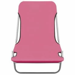 VidaXL Chaises longues pliables 2 pcs Acier et tissu Rose 10 VidaXL Chaises longues pliables 2 pcs Acier et tissu Rose -Bains de soleil Soldes image 3 310345