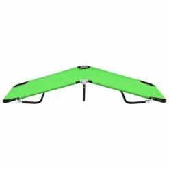 VidaXL Chaise longue pliable Acier Vert 10 VidaXL Chaise longue pliable Acier Vert -Bains de soleil Soldes image 3 310347