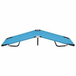 VidaXL Chaise longue pliable Acier Bleu turquoise 10 VidaXL Chaise longue pliable Acier Bleu turquoise -Bains de soleil Soldes image 3 310348