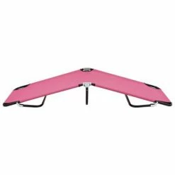 VidaXL Chaise longue pliable Acier Rose 10 VidaXL Chaise longue pliable Acier Rose -Bains de soleil Soldes image 3 310349