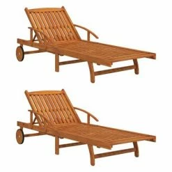 VidaXL Chaises longues 2 pcs Bois d'acacia solide 10 VidaXL Chaises longues 2 pcs Bois d'acacia solide -Bains de soleil Soldes image 3 3104967