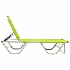VidaXL Chaise longue Aluminium et textilène Vert 10 VidaXL Chaise longue Aluminium et textilène Vert -Bains de soleil Soldes image 3 310528