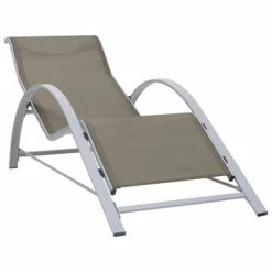 VidaXL Chaises longues 2 pcs avec table Aluminium Taupe 9 VidaXL Chaises longues 2 pcs avec table Aluminium Taupe -Bains de soleil Soldes image 3 310538