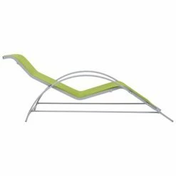 VidaXL Chaise longue Textilène et aluminium Vert 10 VidaXL Chaise longue Textilène et aluminium Vert -Bains de soleil Soldes image 3 310539