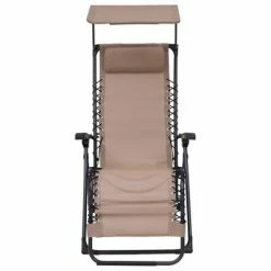 VidaXL Chaises pliables de terrasse 2 pcs Textilène Taupe 10 VidaXL Chaises pliables de terrasse 2 pcs Textilène Taupe -Bains de soleil Soldes image 3 312473