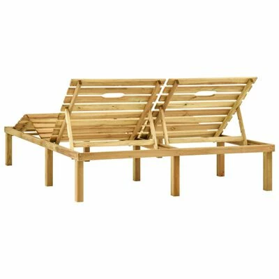 VidaXL Chaise longue double Bois de pin imprégné de vert 5 VidaXL Chaise longue double Bois de pin imprégné de vert – Image 3