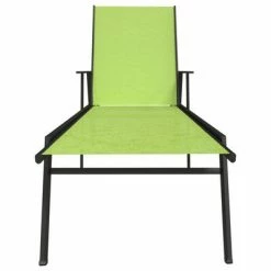 VidaXL Chaise longue Acier et tissu textilène Vert 10 VidaXL Chaise longue Acier et tissu textilène Vert -Bains de soleil Soldes image 3 317598