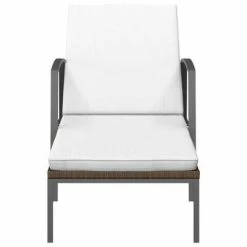 VidaXL Chaise longue de jardin avec coussin Résine tressée Marron 10 VidaXL Chaise longue de jardin avec coussin Résine tressée Marron -Bains de soleil Soldes image 3 317634