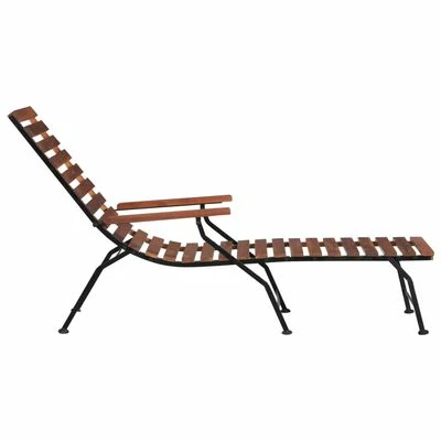 VidaXL Chaise de terrasse d'extérieur Bois d'acacia solide 5 VidaXL Chaise de terrasse d'extérieur Bois d'acacia solide – Image 3