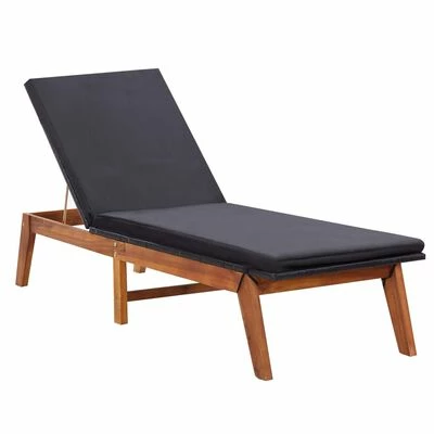 VidaXL Chaise longue avec table Résine tressée et bois d'acacia massif 5 VidaXL Chaise longue avec table Résine tressée et bois d'acacia massif – Image 3