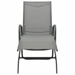 VidaXL Chaises longues 2 pcs avec table Textilène et acier 10 VidaXL Chaises longues 2 pcs avec table Textilène et acier -Bains de soleil Soldes image 3 47846