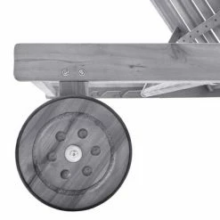 VidaXL Chaise longue de jardin avec coussin Gris Bois d'acacia solide 11 VidaXL Chaise longue de jardin avec coussin Gris Bois d'acacia solide -Bains de soleil Soldes image 4 3061360