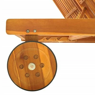 VidaXL Chaise longue de jardin 2 places avec coussins Acacia solide 6 VidaXL Chaise longue de jardin 2 places avec coussins Acacia solide – Image 4