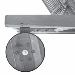 VidaXL Chaise longue de jardin 2 places avec coussin Gris Acacia 11 VidaXL Chaise longue de jardin 2 places avec coussin Gris Acacia -Bains de soleil Soldes image 4 3061400