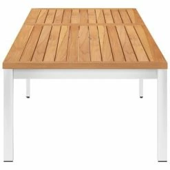 VidaXL Chaise longue avec coussin Bois de teck et acier inoxydable 11 VidaXL Chaise longue avec coussin Bois de teck et acier inoxydable -Bains de soleil Soldes image 4 3061478