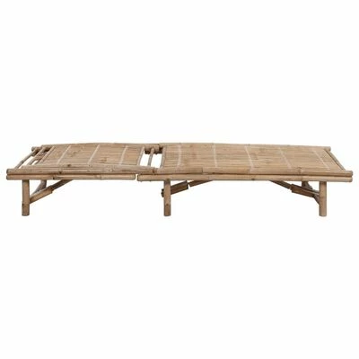 VidaXL Chaise longue de jardin avec coussin Bambou 6 VidaXL Chaise longue de jardin avec coussin Bambou – Image 4