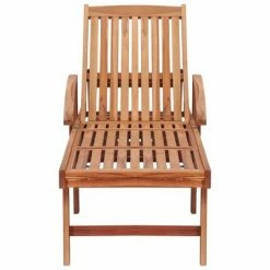 VidaXL Chaise longue avec coussin vert vif Bois de teck solide -Bains de soleil Soldes image 4 3063017