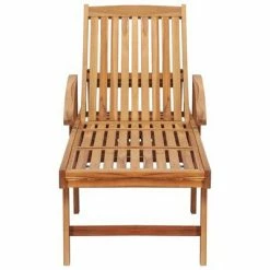 VidaXL Chaise longue avec table et coussin Bois de teck solide 11 VidaXL Chaise longue avec table et coussin Bois de teck solide -Bains de soleil Soldes image 4 3063023