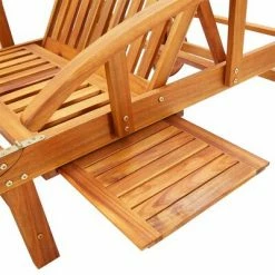 VidaXL Chaises longues 2 pcs avec table et coussins Acacia solide 11 VidaXL Chaises longues 2 pcs avec table et coussins Acacia solide -Bains de soleil Soldes image 4 3077346
