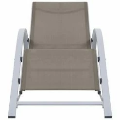 VidaXL Chaises longues 2 pcs avec table Aluminium Taupe 10 VidaXL Chaises longues 2 pcs avec table Aluminium Taupe -Bains de soleil Soldes image 4 310538