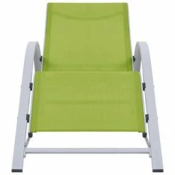 VidaXL Chaises longues 2 pcs avec table Aluminium Vert 11 VidaXL Chaises longues 2 pcs avec table Aluminium Vert -Bains de soleil Soldes image 4 310540