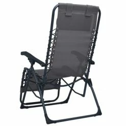 VidaXL Chaises pliables de terrasse 2 pcs Gris Textilène 11 VidaXL Chaises pliables de terrasse 2 pcs Gris Textilène -Bains de soleil Soldes image 4 312462
