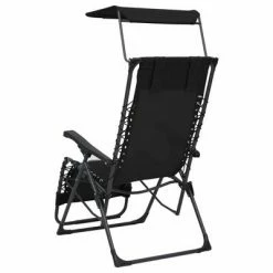 VidaXL Chaises pliables de terrasse 2 pcs Textilène Noir 11 VidaXL Chaises pliables de terrasse 2 pcs Textilène Noir -Bains de soleil Soldes image 4 312471