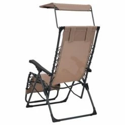 VidaXL Chaises pliables de terrasse 2 pcs Textilène Taupe 11 VidaXL Chaises pliables de terrasse 2 pcs Textilène Taupe -Bains de soleil Soldes image 4 312473