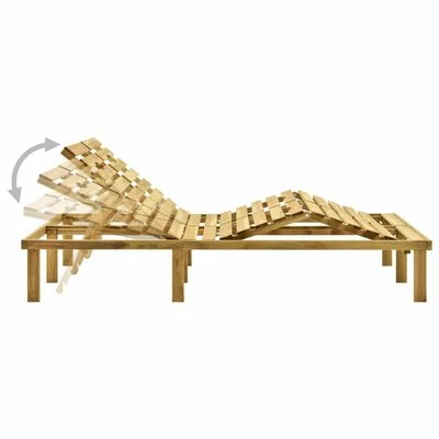 VidaXL Chaise longue double Bois de pin imprégné de vert 6 VidaXL Chaise longue double Bois de pin imprégné de vert – Image 4