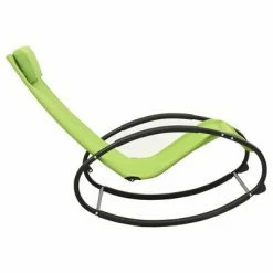 VidaXL Chaise longue avec oreiller Acier et textilène Vert 11 VidaXL Chaise longue avec oreiller Acier et textilène Vert -Bains de soleil Soldes image 4 317586